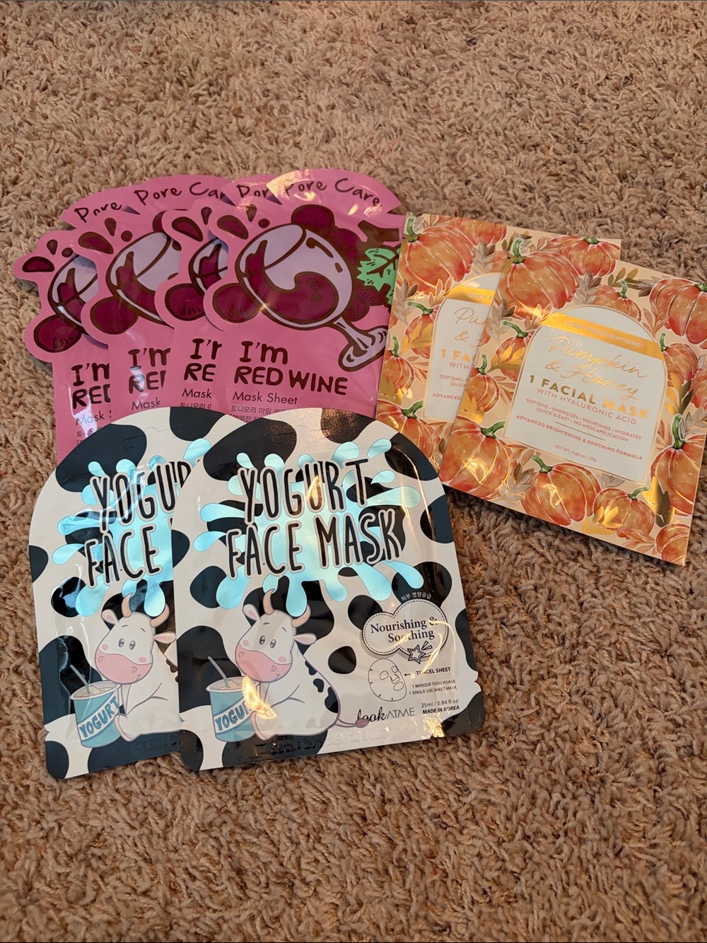 Assorted Face Mask Pack - Pink, Orange, White